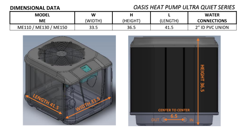 oasis pool heat pump